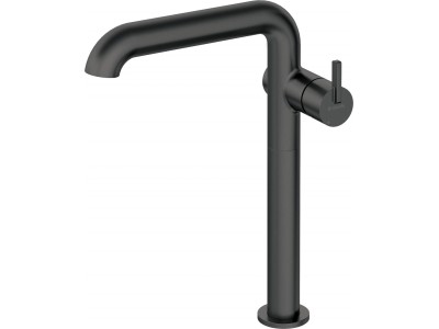 Tall basin mixer with rectangular spout