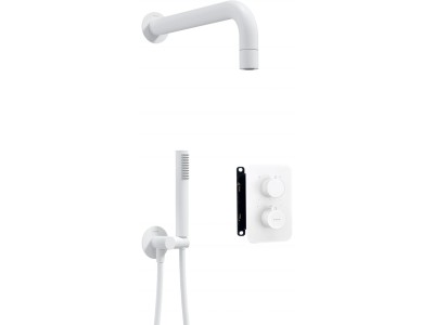 Thermostatic shower set w/ concealed box