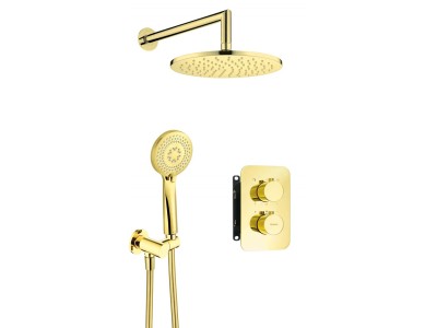 Concealed shower set with thermostatic BOX