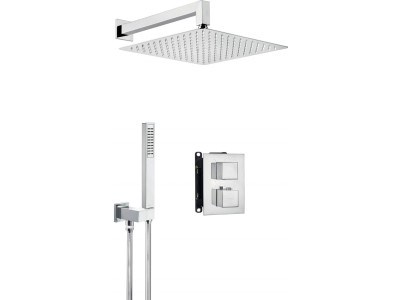 Concealed shower set with thermostatic BOX