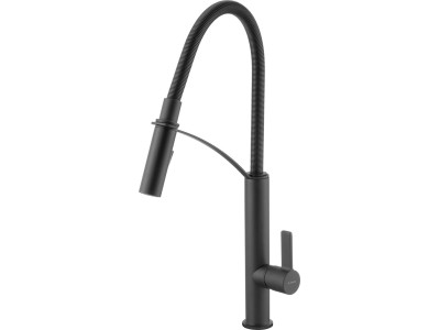 Kitchen faucet with flexible spout -
