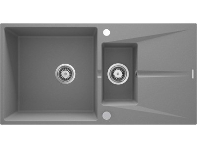 1.5-bowl granite sink with drainer