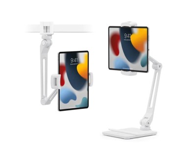 Adjustable stand for iPads white