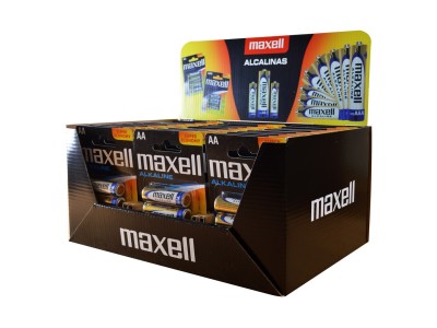 Maxell Alkaline LR6 AA 4-pack Display