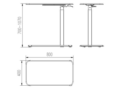 Desk/table with adjustable height Unique LAPTOP