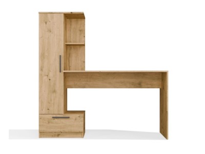 COSMO Oak Artisan Desk + Bookcase