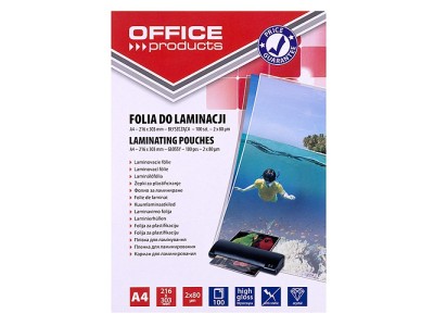 OFFICE PRODUCTS Laminating film, A4, 2x80
