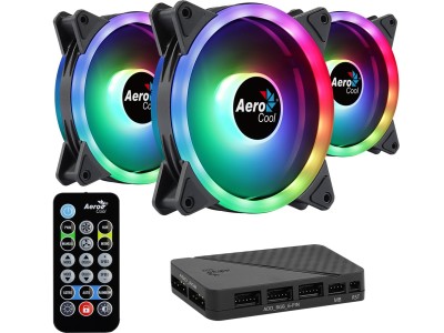 Aerocool DUO12PRO Kit 3xFan 12cm ARGB