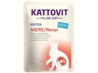 KATTOVIT Feline Diet Niere/Renal Duck -