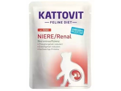 KATTOVIT Feline Diet Niere/Renal Beef -
