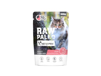 VETEXPERT Raw Paleo Adult Sterilised Pork
