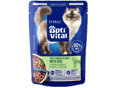 OPTIVITAL Sterile Tasty shreds in gravy
