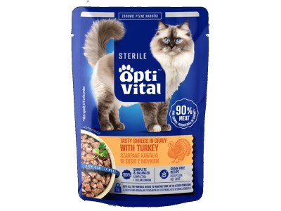 OPTIVITAL Sterile Tasty shreds in gravy