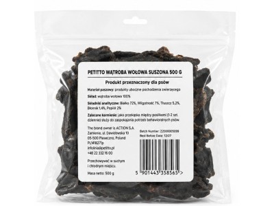 PETITTO Dried beef liver Mono -