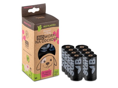 STARCHBAG BIO compostable poop bags black