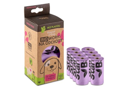 STARCHBAG BIO compostable poop bags lilac