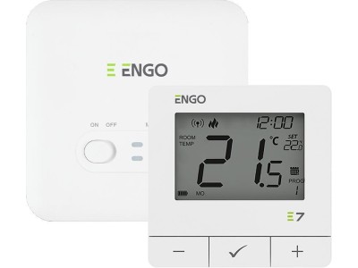 ENGO Controls E7-RFW Wireless Thermostat, White