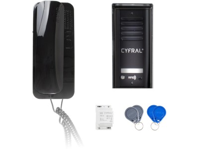 INTERCOM CYFRAL COSMO 1-TENANT CASSETTE BLACK