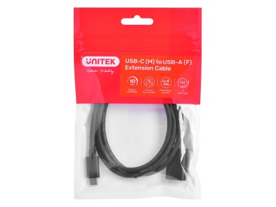 Cable adapter Unitek (C476BK-1M) USB-C (M)