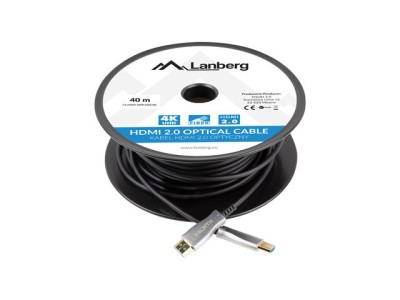 Lanberg CA-HDMI-20FB-0400-BK optical cable HDMI M/M