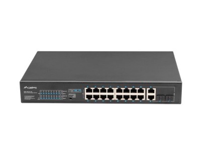 Lanberg Switch rack 19" POE+ 16x