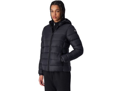 Champion Hooded Polyfilled Women`s Jacket Black