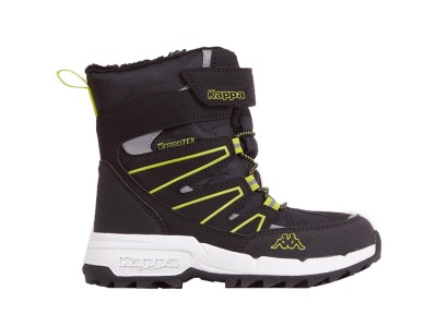 Kappa Floki Tex Kids Shoes Black-Lime