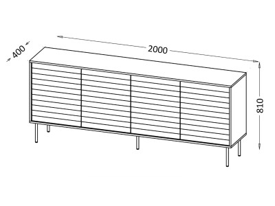 Cama 4D CORTINA chest of drawers