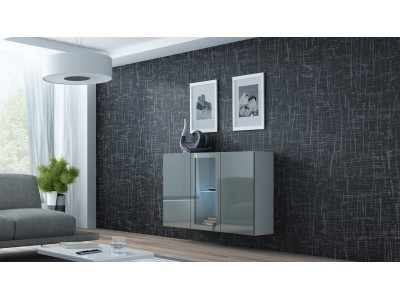 Cama Sideboard VIGO 90/120/38 white/grey glossy