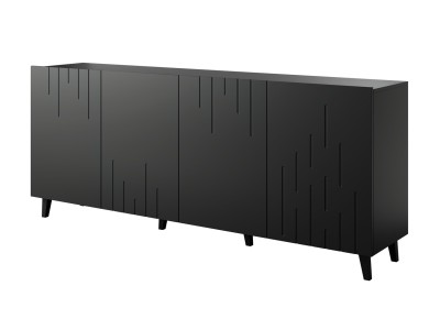BARI chest of drawers 200x42x82 black