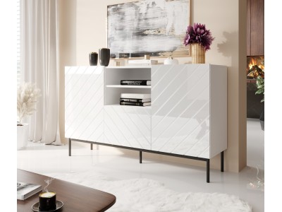ABETO chest of drawers on black