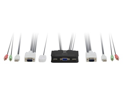 LevelOne 2-Port USB VGA Cable KVM