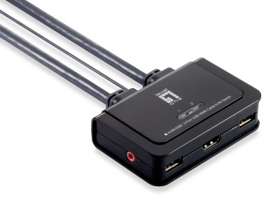 LevelOne 2-Port USB HDMI Cable KVM