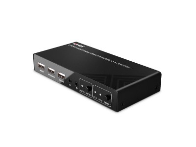 Lindy 2 Port HDMI 4K60, USB