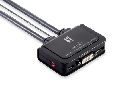 LevelOne 2-Port USB DVI-D Single Link