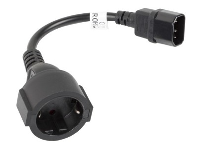 Lanberg CA-C14E-10CC-0018-BK power cable Black C14