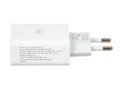 Wall charger iBOX C-36 GaN PD20W