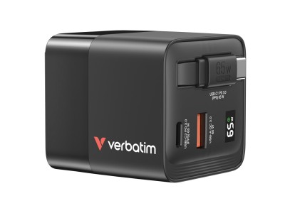 Verbatim GaN Charger 65W 2 Port
