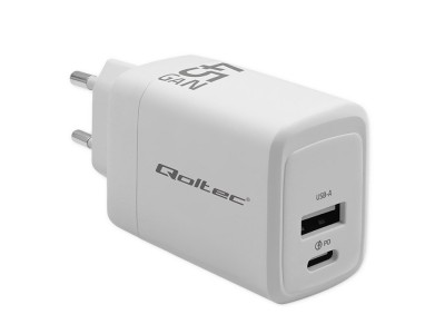 Qoltec 51825 GaN 45W charger| 5-20V