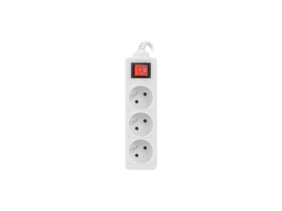 LANBERG POWER STRIP 3M WHITE, 3X