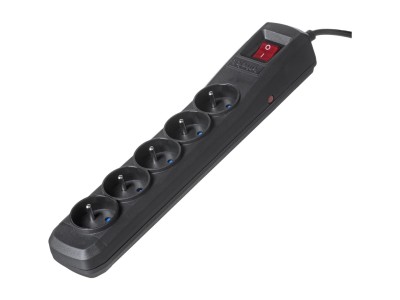 Activejet black power strip with cord