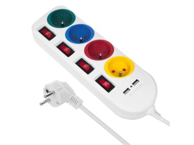 Maclean power strip, extender 4 sockets