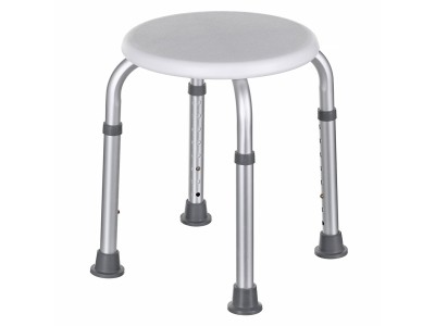 Round aluminium shower stool