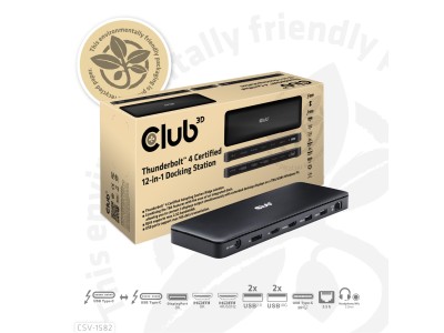 CLUB3D Thunderbolt™ 4 Certified 12-in-1 Docking