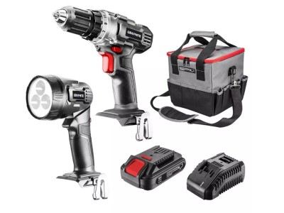 Graphite cordless tool set drill/driver, flashlight