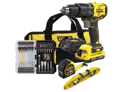 DRILL/DRIVER SET WITH ACCESSORIES SFMCK101D1S STANLEY