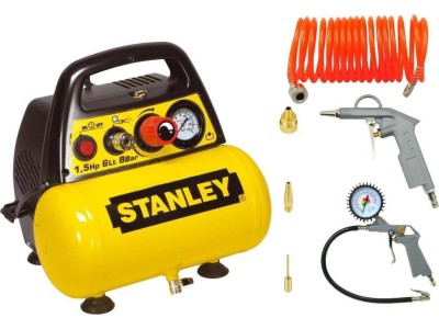 OIL-FREE COMPRESSOR 6L+PNEUMATIC KIT STANLEY