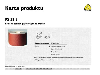KLINGSPOR ROLLS WITH PAPER BACKING PS18E