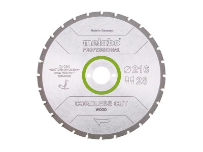 METABO CIRCULAR SAW BLADE HW/CT 216x30x28Z