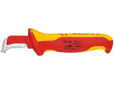 Knipex Kabelmantelmesser 009855 Metallic, Red, Yellow